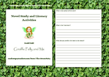 Roald Dahl Giraffe Pelly and Me text and activity pack by The Green Fairy