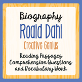ROALD DAHL Biography Informational Texts Activities PRINT 