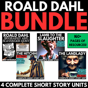 Preview of Roald Dahl Short Story Activities - Short Stories with Comprehension Questions