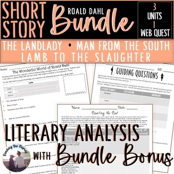 Preview of Roald Dahl Story Bundle The Landlady Man From the South Lamb to the Slaughter