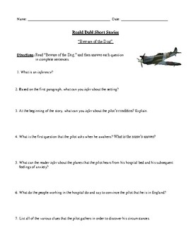 Preview of Roald Dahl Short Stories: Worksheets (or Tests), Similarities Page, & Answer Key