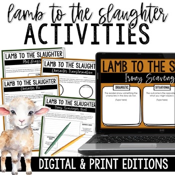 Preview of Roald Dahl's Lamb to the Slaughter Short Story Analysis Activities (Horror)