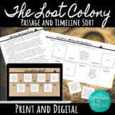 The Lost Colony of Roanoke Passage and Timeline Activity P