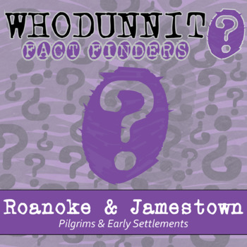 Preview of Roanoke & Jamestown Whodunnit Activity - Printable & Digital Game Options
