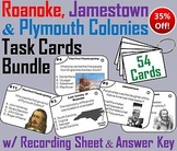 Roanoke, Jamestown and Plymouth Colonies Task Card Activit