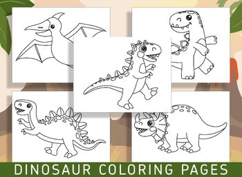 25 dinosaur clipart & coloring pages offer some prehistoric fun, at