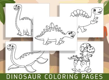 25 dinosaur clipart & coloring pages offer some prehistoric fun, at