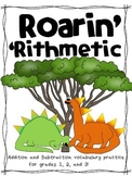 Math Vocabulary Craftivity - Roarin' 'Rythmetic!