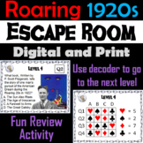 Roaring 20s Activity Escape Room: Urbanization, Prohibitio