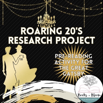Preview of Roaring 20's Research Project: Pre-Reading to "The Great Gatsby" or 1920's Era