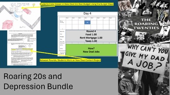 Preview of Roaring 20s, Depression and New Deal Unit Bundle