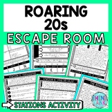 Roaring 20s Escape Room Stations - Reading Comprehension Activity