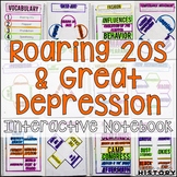 Roaring 20s and Great Depression Interactive Notebook Grap