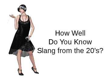 Preview of Roaring 20s Slang Warm Up