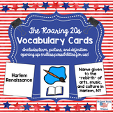Roaring 20s Vocabulary Cards