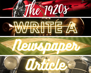 Preview of Roaring 20s: Write a Cultural Newspaper Article