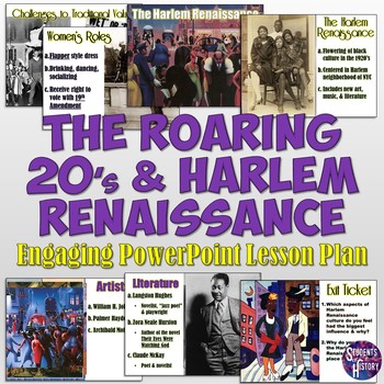 Preview of Roaring 20's and Harlem Renaissance Lesson