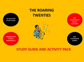Preview of Roaring Twenties:  Study Guide and Activity Pack