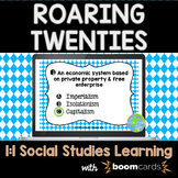 Roaring Twenties Task Cards Boom Cards | Distance Learning