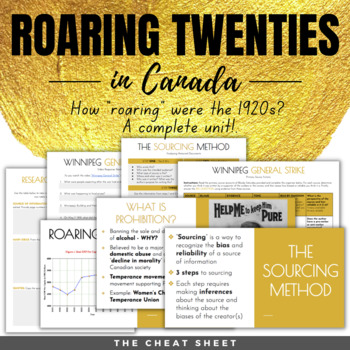 Preview of Roaring Twenties in Canada: Complete Unit - Digital and Print!