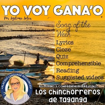 Preview of "Yo voy ganao" Spanish Song of the Week Activities Packet