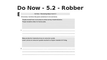 Preview of Robber Barons Powerpoint