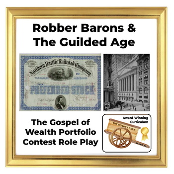 Preview of Robber barons, the gilded age and the Gospel of wealth Contest role play