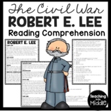 Robert E. Lee Biography Reading Comprehension Worksheet Ci