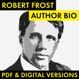 Robert Frost Author Study Worksheet, Frost Biography, PDF & Google Drive, CCSS