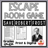 Robert Frost ESCAPE ROOM for Poetry Month Reading Comprehe