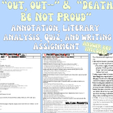 Robert Frost & John Donne Poetry Analysis, Quiz and Writin