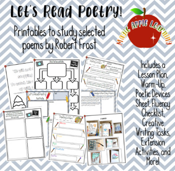 Preview of Robert Frost Poetry Study with Lesson Plan and Activities