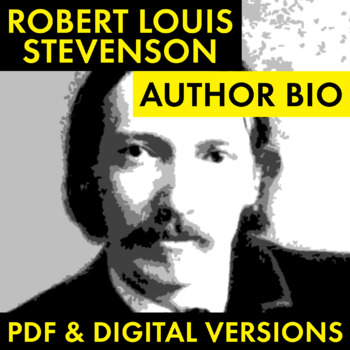 Robert Louis Stevenson Author Study Worksheet, Easy Biography Activity, CCSS