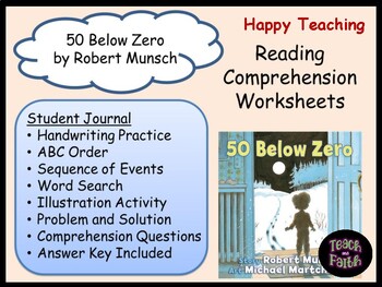 Preview of Robert Munsch 50 Below Zero Student Journal Comprehension Sequence of Events