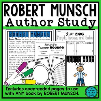 Preview of Robert Munsch Author Study Packet