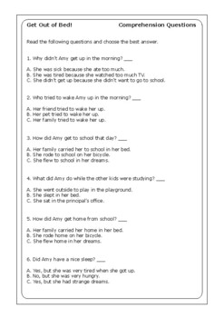 Robert Munsch Get Out Of Bed Worksheets By Peter D Tpt