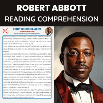 Preview of Robert Sengstacke Abbott for Black History Month | Journalism and Social Justice