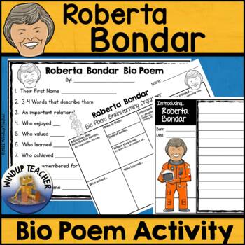 Preview of Roberta Bondar Biography Poem Activity and Writing Paper