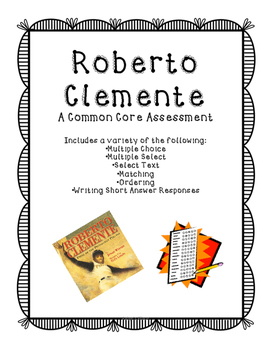 Roberto Clemente Assessment by Paige's Place | Teachers Pay Teachers