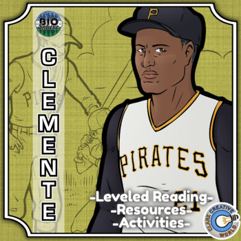 Roberto Clemente Biography - Reading, Digital INB, Slides & Activities