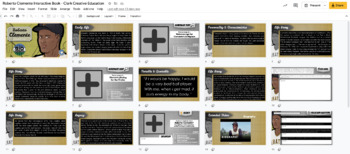 Roberto Clemente Biography - Reading, Digital INB, Slides & Activities