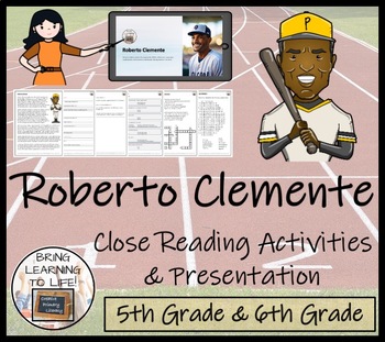 Preview of Roberto Clemente Close Reading Comprehension Activity | 5th Grade & 6th Grade