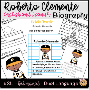 Preview of Roberto Clemente ESL- Bilingual- Dual Language
