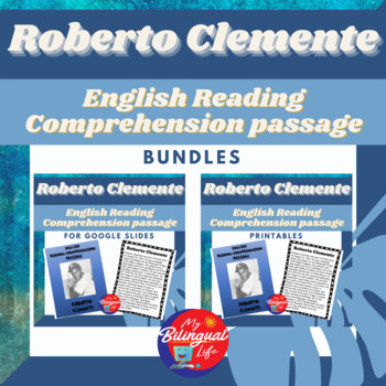 Roberto Clemente Biography Reading Comprehension Worksheets & Activities