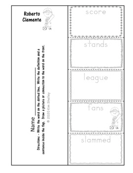 Roberto Clemente Vocabulary Flashcards