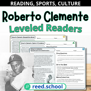Preview of Roberto Clemente Leveled Readers: Reading Comprehension Hispanic Heritage Month