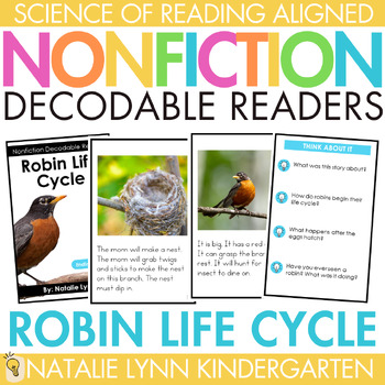 Preview of Robin Differentiated Nonfiction Decodable Readers Science of Reading
