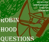Robin Hood Qs - Bloom's Taxonomy Questions - A Wrap-Up Sum