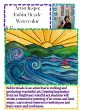 Robin Meade Inspired Art Class, watercolor, warm and cool tones