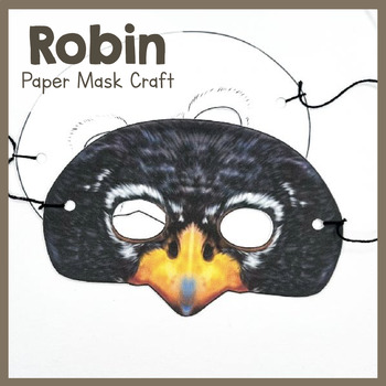 Preview of Robin | Paper Mask | Printable Craft | Robins